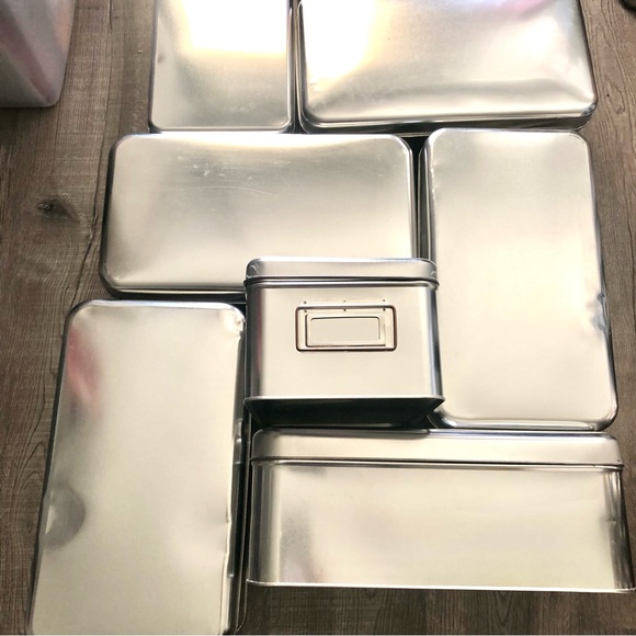 ✨Rare Metal Shoebox Storage Set of 2 - Picture 4 of 4